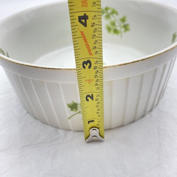 Andrea By Sadek Cookware Set Parsley  7 3/8 & 6” Souffle Casserole Oven To Table - Picture 9 of 16